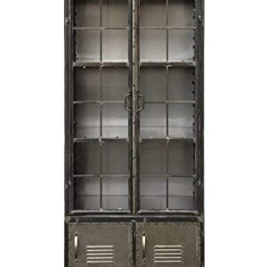 Creative Co-Op Metal 4 Doors Cabinet, Muted Gold