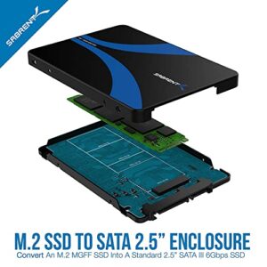 SABRENT M.2 SATA SSD to 2.5 Inch SATA III Aluminum Enclosure Adapter (EC-M2SA) [Not NVMe]