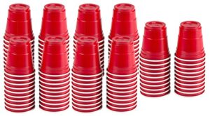 2oz mini red party cups 100 total (5 packs of 20) perfect for liquor shots