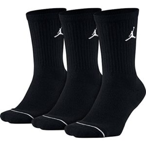 jordan jumpman 3-pack crew socks mens style: sx5545-013 size: l