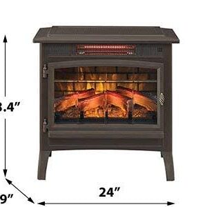 Duraflame Electric Infrared Quartz Fireplace Stove with 3D Flame Effect, Bronze