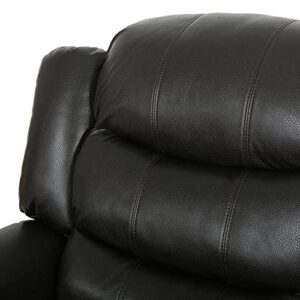 GDFStudio CHRISTOPHER KNIGHT HOME Great Deal Furniture Merit Black Leather Recliner/Glider Chair