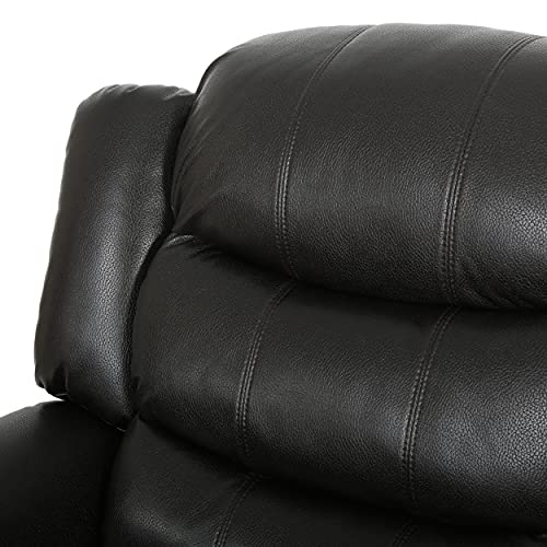 GDFStudio CHRISTOPHER KNIGHT HOME Great Deal Furniture Merit Black Leather Recliner/Glider Chair