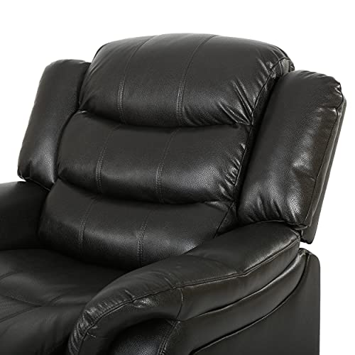 GDFStudio CHRISTOPHER KNIGHT HOME Great Deal Furniture Merit Black Leather Recliner/Glider Chair