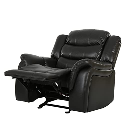 GDFStudio CHRISTOPHER KNIGHT HOME Great Deal Furniture Merit Black Leather Recliner/Glider Chair