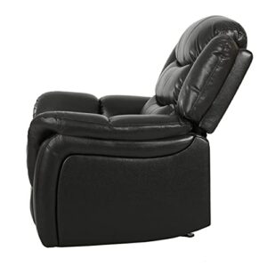 GDFStudio CHRISTOPHER KNIGHT HOME Great Deal Furniture Merit Black Leather Recliner/Glider Chair