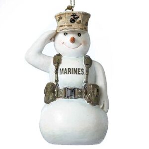 united states marine corps saluting snowman usmc christmas ornament mc2132 new