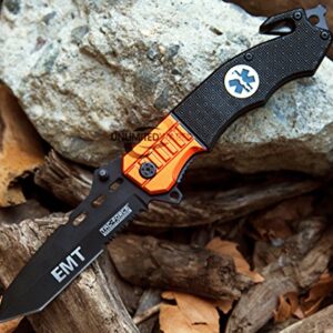 TAC Force 8.5" EMT Rescue Spring Assisted Tactical Pocket Knife Blade Open