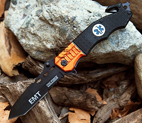 TAC Force 8.5" EMT Rescue Spring Assisted Tactical Pocket Knife Blade Open