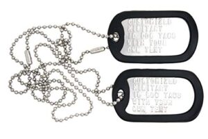 yippo accessories custom embossed genuine u.s. military spec army navy marines air force dog tags