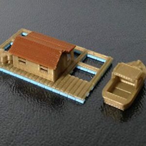 Outland Models Train Railway Layout Fishing Village Seawater Ponds N Scale 1:160