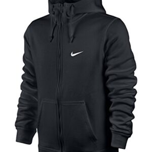 Nike Mens Club Swoosh Full-Zip Hoodie Black (XL)