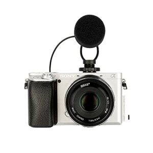 EACHSHOT Video Microphone Mic for Camera Canon, Nikon, Sony A7III A6500 A6400 A6300, Panasonic GH5 GH4, GoPro Mic Adapter, iPhone Vlog Vlogger w/ 3.5mm TRRS TRS Cable [NOT for Rebel T6]