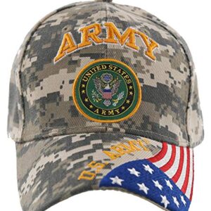 United States Army CAMO Baseball Style Embroidered HAT Flag us USA Cap