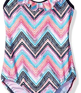 Osh Kosh Girls' Zigzag Stripe One Piece Swimsuit, Multi, 6