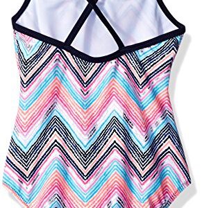 Osh Kosh Girls' Zigzag Stripe One Piece Swimsuit, Multi, 6