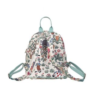 Signare Tapestry Women Backpack Rucksack Casual Daypack Design Inspired By Charles Voysey (DAPK-ALICE)