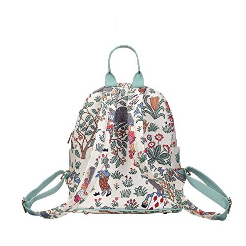 Signare Tapestry Women Backpack Rucksack Casual Daypack Design Inspired By Charles Voysey (DAPK-ALICE)