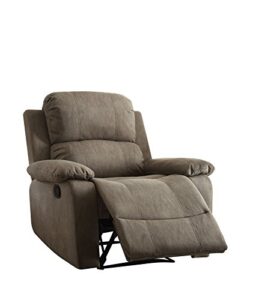 acme furniture recliner, one size, gray polished microfiber