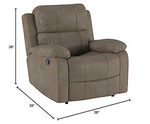 ACME Furniture Recliner, One Size, Gray Polished Microfiber