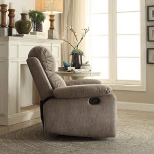 ACME Furniture Recliner, One Size, Gray Polished Microfiber