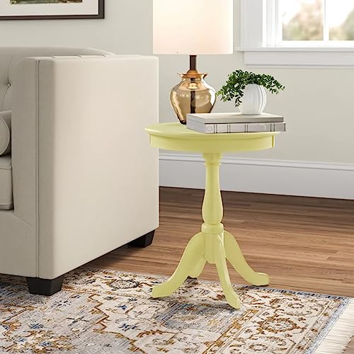 ACME Furniture Alger Side Table, Light Yellow, One Size