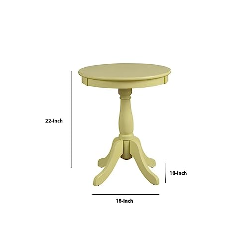 ACME Furniture Alger Side Table, Light Yellow, One Size