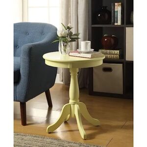 ACME Furniture Alger Side Table, Light Yellow, One Size