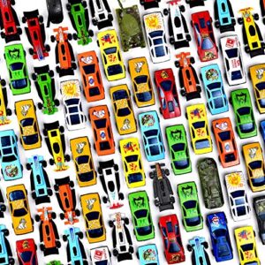 prextex 100 pc diecast cars - race cars toys for kids - toy cars - car toys bulk - kids car toy - bulk toy car - race car - great for party favors, easter eggs filler, cake toppers, stocking stuffers
