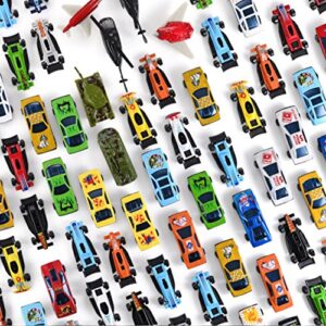 PREXTEX 100 Pc Diecast Cars - Race Cars Toys for Kids - Toy Cars - Car Toys Bulk - Kids Car Toy - Bulk Toy Car - Race Car - Great for Party Favors, Easter Eggs Filler, Cake Toppers, Stocking Stuffers