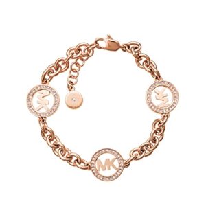 michael kors rose gold-tone chain bracelet (model: mkj4731791)