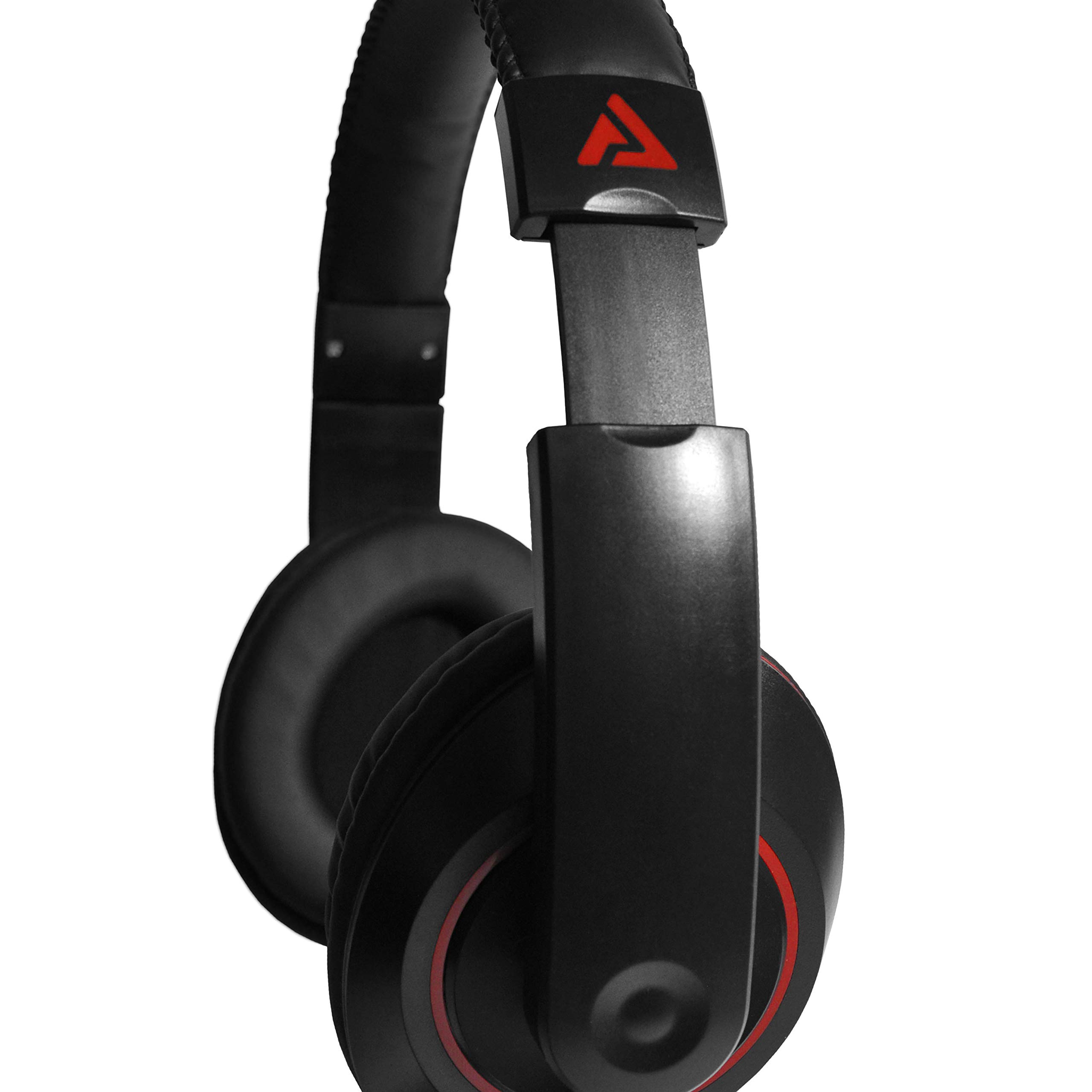 Audio Council Premier Stereo Over-Ear Headphones - DJ Style (Black/Red)