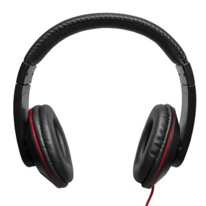 Audio Council Premier Stereo Over-Ear Headphones - DJ Style (Black/Red)