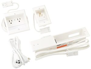 powerbridge two-ck dual outlet for tv and sound-bar recessed in-wall cable management system kit (twosb-ck)