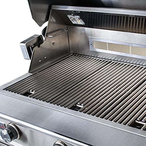 Outdoor Kitchen Professional Built-in BBQ Grill | 44" 4-Burner Propane Gas LP Grill W/Rear Infrared Burner | Perfect for Outdoor Cooking & Entertaining by Blaze |Stainless Steel | BLZ-4PRO-LP