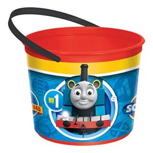 amscan thomas all aboard container, party favor, blue/yellow