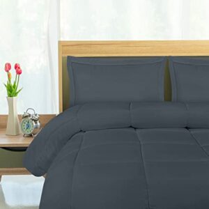 Utopia Bedding Queen Comforter Set with 2 Pillow Shams - Bedding Comforter Sets - Down Alternative Grey Comforter - Soft and Comfortable - Machine Washable