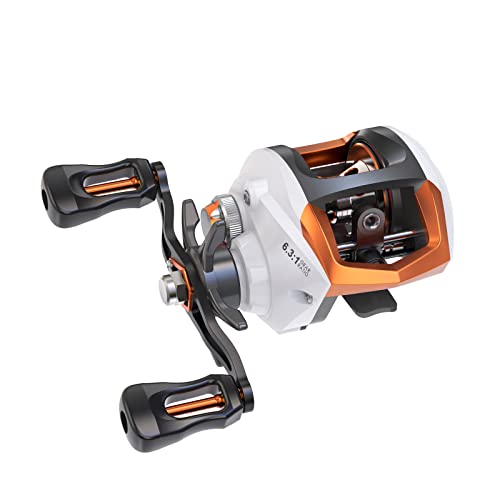 Lixada Fishing Reels Baitcasting Compact Baitcaster Fishing Reel Super Smooth with 27.6LB Carbon Fiber Drag 12+1Ball Bearings 6.3:1 Gear Ratio High Speed Reel for Fishing Saltwater Freshwater