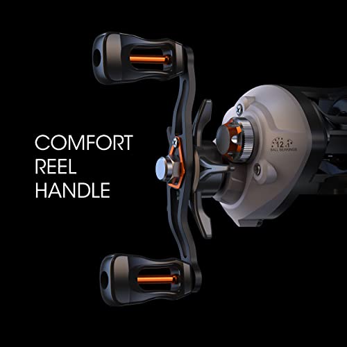 Lixada Fishing Reels Baitcasting Compact Baitcaster Fishing Reel Super Smooth with 27.6LB Carbon Fiber Drag 12+1Ball Bearings 6.3:1 Gear Ratio High Speed Reel for Fishing Saltwater Freshwater