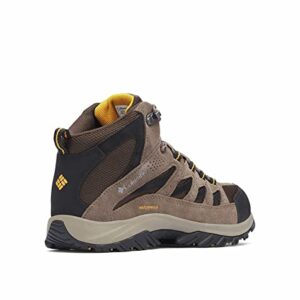 Columbia mens Crestwood Mid Waterproof Boot Hiking Shoe, Cordovan/Squash, 10.5 US