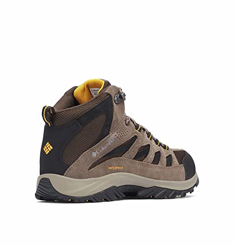 Columbia mens Crestwood Mid Waterproof Boot Hiking Shoe, Cordovan/Squash, 10.5 US