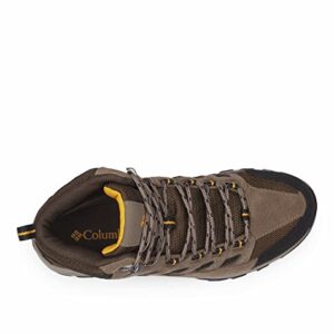 Columbia mens Crestwood Mid Waterproof Boot Hiking Shoe, Cordovan/Squash, 10.5 US