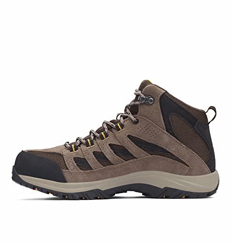 Columbia mens Crestwood Mid Waterproof Boot Hiking Shoe, Cordovan/Squash, 10.5 US