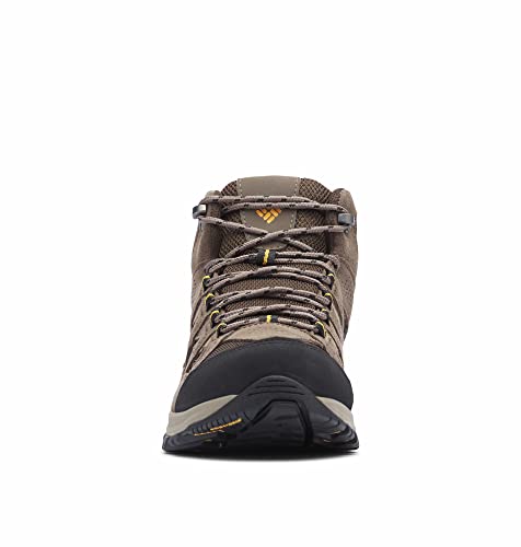 Columbia mens Crestwood Mid Waterproof Boot Hiking Shoe, Cordovan/Squash, 10.5 US