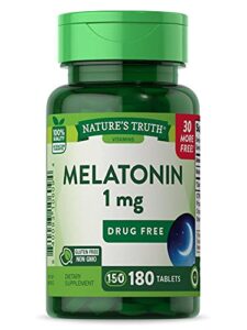 nature's truth melatonin 1 mg, 180 count