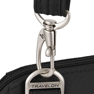 Travelon Women's Classic Convertible Crossbody & Waist Pack, Black, 8 x 7 x 2