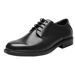 bruno marc men's downing-02 black leather lined dress oxford shoes classic lace up formal size 10 m us
