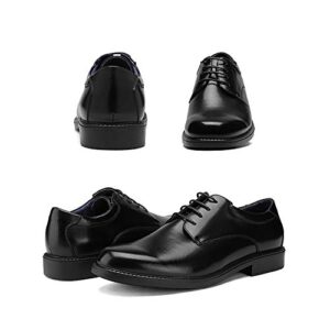 Bruno Marc Men's Downing-02 Black Leather Lined Dress Oxford Shoes Classic Lace Up Formal Size 10 M US