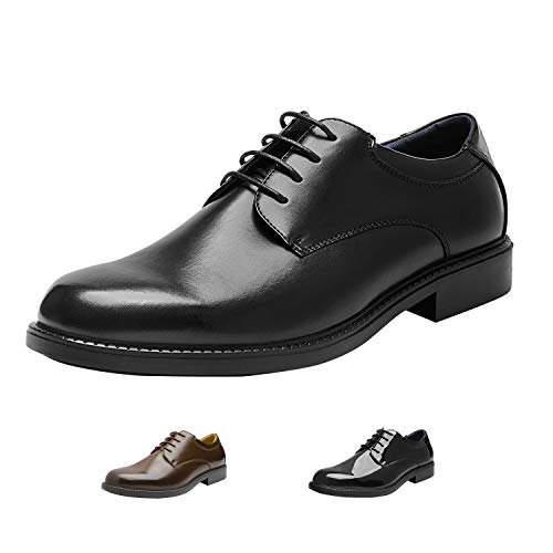 Bruno Marc Men's Downing-02 Black Leather Lined Dress Oxford Shoes Classic Lace Up Formal Size 10 M US