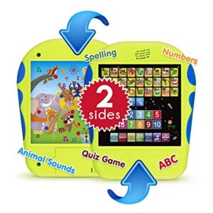 Spanish Learning Tablet for Kids - Bilingual Toy for Toddlers to Learn Spanish ABC, Numbers, Spelling, “Where is?” Game, Melodies, Animals and Sounds - 3 Years and Up